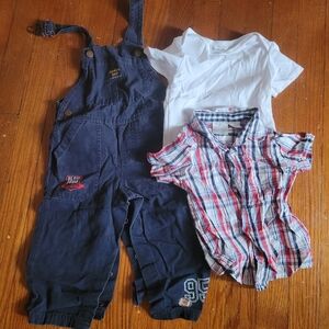 Kids Navy Overalls by